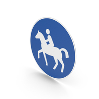 German Equestrian Path Sign PNG & PSD Images