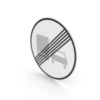 German End Of No Overtaking By Heavy Goods Vehicles Sign PNG & PSD Images