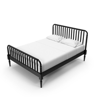 Black Wood Bed PNG & PSD Images