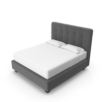 Tall Bedand Headboard Cobblestone PNG & PSD Images