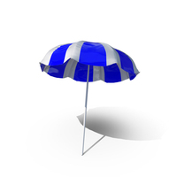 Blue Beach Parasol PNG & PSD Images