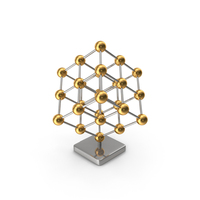 Molecular Gold Prism PNG & PSD Images