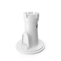Monochrome Cartoon Toy Castle on platform PNG & PSD Images