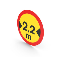 Icelandic Width Limit Sign PNG & PSD Images