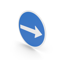 Icelandic Turn Right Sign PNG & PSD Images