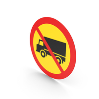 Icelandic Trucks Prohibited Entry Sign PNG & PSD Images