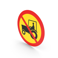 Icelandic Tractors Prohibited Entry Sign PNG & PSD Images