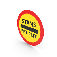 Icelandic Sign Stop For Checkpoint PNG & PSD Images