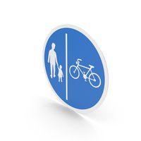 Icelandic Sign Separate Lanes For Pedestrians And Bikes PNG & PSD Images