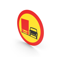 Icelandic Overtaking by Trucks Prohibited Sign PNG & PSD Images