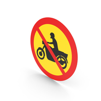 Icelandic Motorbikes Prohibited Entry Sign PNG & PSD Images