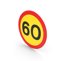 Icelandic Sign Maximum Speed Limit PNG & PSD Images