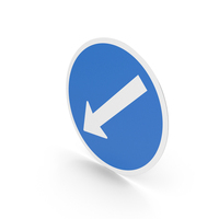 Icelandic Sign Keep Left PNG & PSD Images
