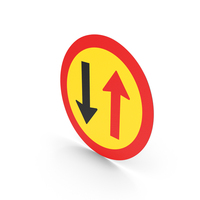 Icelandic Give Way To Oncoming Traffic Sign PNG & PSD Images