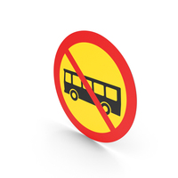 Icelandic Buses Prohibited Entry Sign PNG & PSD Images