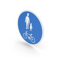 Icelandic Bikes and Pedestrians Only Sign PNG & PSD Images