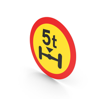 Icelandic Axle Weight Limit Sign PNG & PSD Images