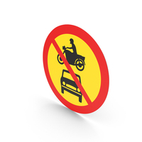 Icelandic All Motor Vehicles Prohibited Entry Sign PNG & PSD Images