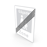 Danish End Of Pedestrian Zone Sign PNG & PSD Images
