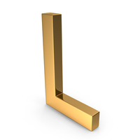 Gold Uppercase Letter L PNG & PSD Images
