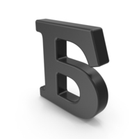 Russian Capital B Black PNG & PSD Images