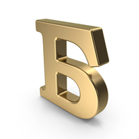 Gold Russian Capital B PNG & PSD Images