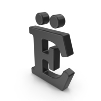 Russian Capital YO Black PNG & PSD Images