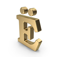 Russian Capital YO Gold PNG & PSD Images