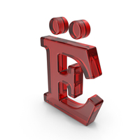 Russian Capital YO Red Glass PNG & PSD Images
