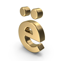 Gold Russian Lowercase YO PNG & PSD Images