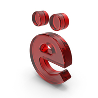 Red Glass Russian Lowercase YO PNG & PSD Images