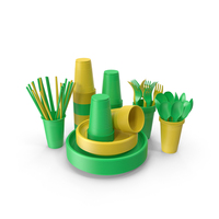 Plastic Tableware Color PNG & PSD Images