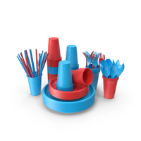 Plastic Tableware Color PNG & PSD Images