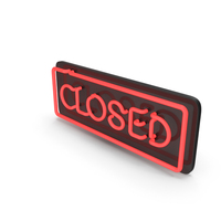 Neon Closed Sign PNG & PSD Images