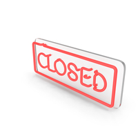 Glass Neon Closed Sign PNG & PSD Images