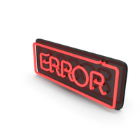 Neon Error Sign PNG & PSD Images