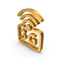 Gold 3G Signal Symbol PNG & PSD Images