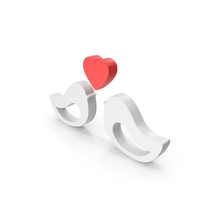 Love Birds Heart PNG & PSD Images