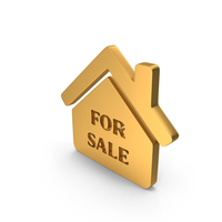 House For Sale Icon Gold PNG & PSD Images