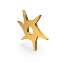 Ninja Star Icon Gold PNG & PSD Images