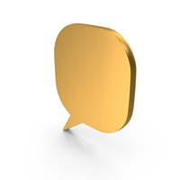 Speech Bubble Icon Gold PNG & PSD Images
