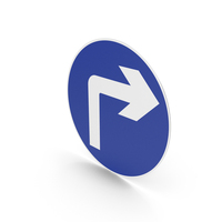 Irish Sign Turn Right Ahead PNG & PSD Images