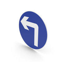 Irish Sign Turn Left Ahead PNG & PSD Images
