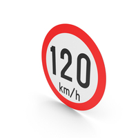 Irish Sign Speed Limit 120 PNG & PSD Images