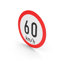 Irish Speed Limit 60 Sign PNG & PSD Images