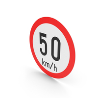Irish Speed Limit 50 Sign PNG & PSD Images