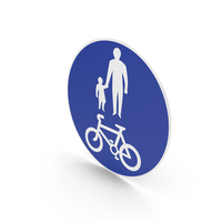 Irish Sign Shared Route For Pedal Cycles And Pedestrians PNG & PSD Images