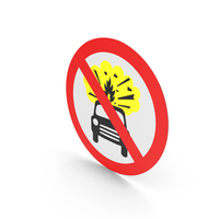 Irish No Vehicles Carrying Explosives Sign PNG & PSD Images
