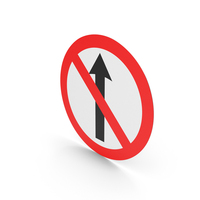 Irish No Straight Ahead Sign PNG & PSD Images
