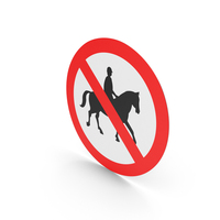 Irish Sign No Riding Horse PNG & PSD Images